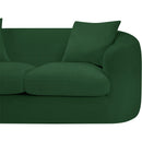 Meridian Penelope Green Chenille Fabric Loveseat IMAGE 10