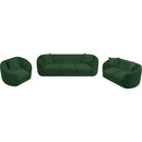 Meridian Penelope Green Chenille Fabric Loveseat IMAGE 12