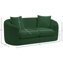 Meridian Penelope Green Chenille Fabric Loveseat IMAGE 14