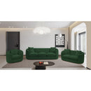 Meridian Penelope Green Chenille Fabric Loveseat IMAGE 16