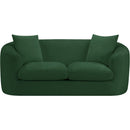 Meridian Penelope Green Chenille Fabric Loveseat IMAGE 3