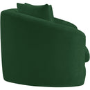 Meridian Penelope Green Chenille Fabric Loveseat IMAGE 4