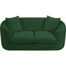 Meridian Penelope Green Chenille Fabric Loveseat IMAGE 6