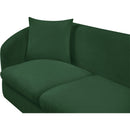 Meridian Penelope Green Chenille Fabric Loveseat IMAGE 8