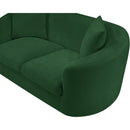 Meridian Penelope Green Chenille Fabric Loveseat IMAGE 9