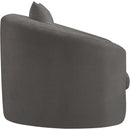 Meridian Penelope Grey Chenille Fabric Chair IMAGE 4