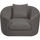 Meridian Penelope Grey Chenille Fabric Chair IMAGE 6