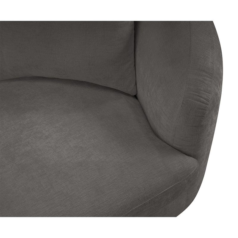 Meridian Penelope Grey Chenille Fabric Chair IMAGE 8