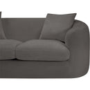 Meridian Penelope Grey Chenille Fabric Loveseat IMAGE 10