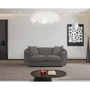 Meridian Penelope Grey Chenille Fabric Loveseat IMAGE 2