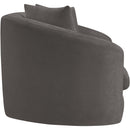 Meridian Penelope Grey Chenille Fabric Loveseat IMAGE 4