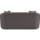 Meridian Penelope Grey Chenille Fabric Loveseat IMAGE 5
