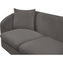Meridian Penelope Grey Chenille Fabric Loveseat IMAGE 8