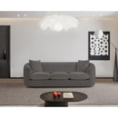 Meridian Penelope Grey Chenille Fabric Sofa IMAGE 2