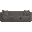 Meridian Penelope Grey Chenille Fabric Sofa IMAGE 3