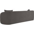 Meridian Penelope Grey Chenille Fabric Sofa IMAGE 7