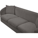 Meridian Penelope Grey Chenille Fabric Sofa IMAGE 8