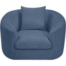 Meridian Penelope Light Blue Chenille Fabric Chair IMAGE 6