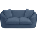 Meridian Penelope Light Blue Chenille Fabric Loveseat IMAGE 6