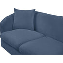 Meridian Penelope Light Blue Chenille Fabric Loveseat IMAGE 8