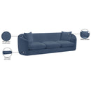 Meridian Penelope Light Blue Chenille Fabric Sofa IMAGE 15