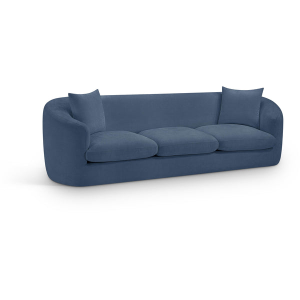 Meridian Penelope Light Blue Chenille Fabric Sofa IMAGE 1