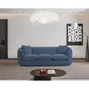 Meridian Penelope Light Blue Chenille Fabric Sofa IMAGE 2