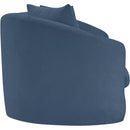 Meridian Penelope Light Blue Chenille Fabric Sofa IMAGE 4