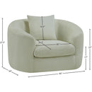 Meridian Penelope Mint Chenille Fabric Chair IMAGE 12