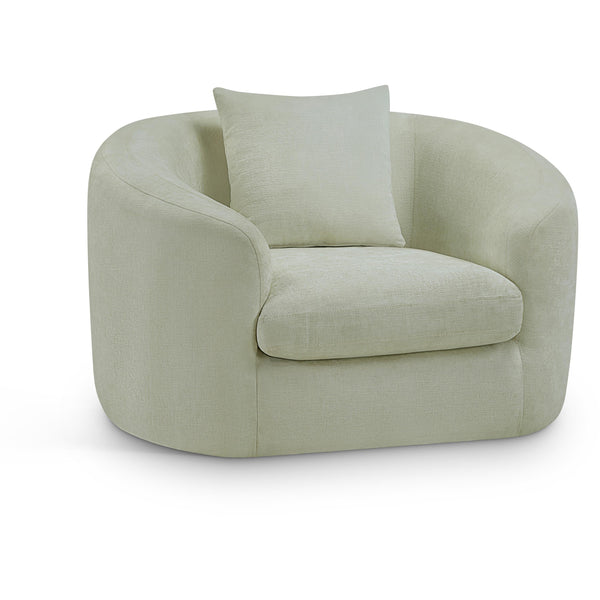 Meridian Penelope Mint Chenille Fabric Chair IMAGE 1