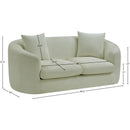 Meridian Penelope Mint Chenille Fabric Loveseat IMAGE 14
