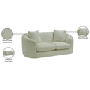 Meridian Penelope Mint Chenille Fabric Loveseat IMAGE 15