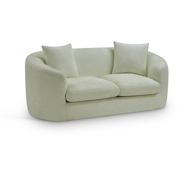 Meridian Penelope Mint Chenille Fabric Loveseat IMAGE 1