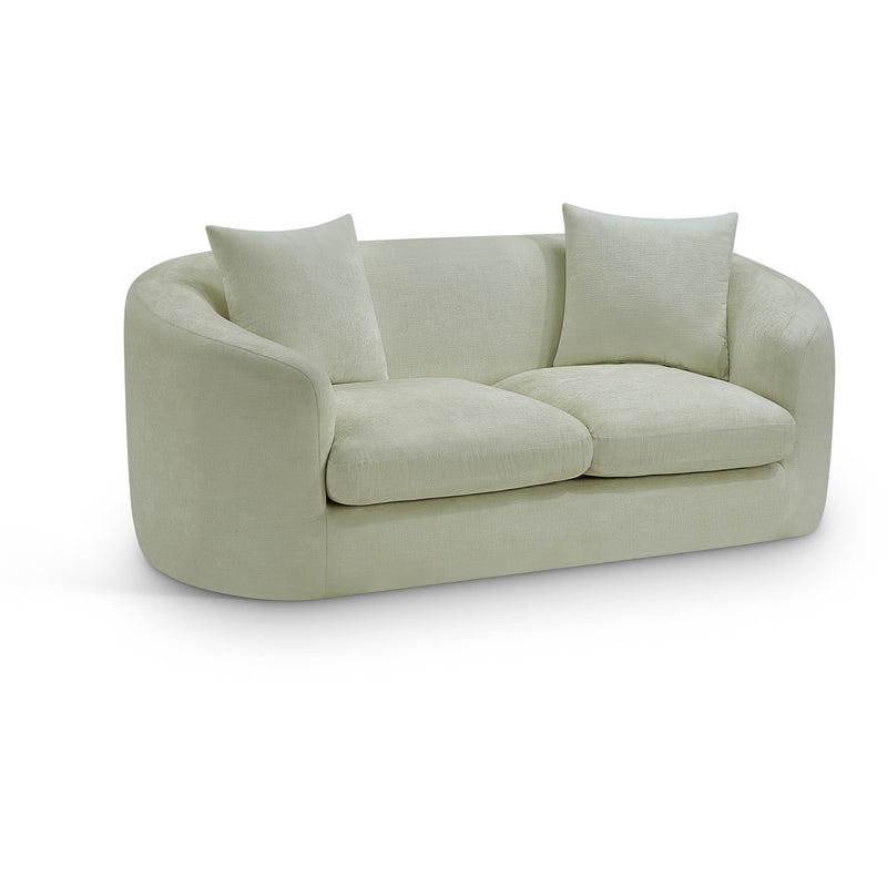 Meridian Penelope Mint Chenille Fabric Loveseat IMAGE 1