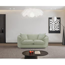 Meridian Penelope Mint Chenille Fabric Loveseat IMAGE 2