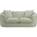 Meridian Penelope Mint Chenille Fabric Loveseat IMAGE 3