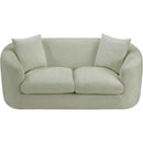 Meridian Penelope Mint Chenille Fabric Loveseat IMAGE 6