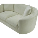 Meridian Penelope Mint Chenille Fabric Loveseat IMAGE 9