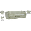 Meridian Penelope Mint Chenille Fabric Sofa IMAGE 15