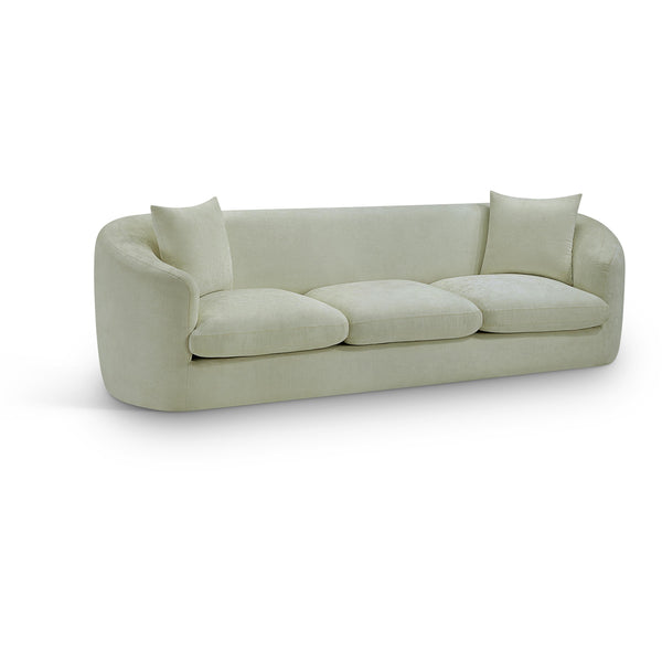 Meridian Penelope Mint Chenille Fabric Sofa IMAGE 1