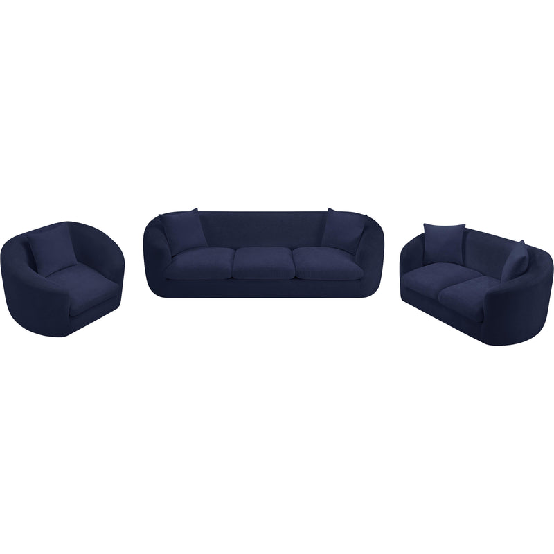 Meridian Penelope Navy Chenille Fabric Chair IMAGE 10
