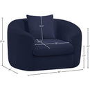 Meridian Penelope Navy Chenille Fabric Chair IMAGE 12