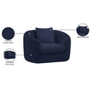 Meridian Penelope Navy Chenille Fabric Chair IMAGE 13