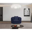 Meridian Penelope Navy Chenille Fabric Chair IMAGE 2