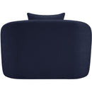 Meridian Penelope Navy Chenille Fabric Chair IMAGE 5