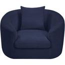 Meridian Penelope Navy Chenille Fabric Chair IMAGE 6