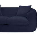 Meridian Penelope Navy Chenille Fabric Loveseat IMAGE 10