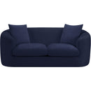 Meridian Penelope Navy Chenille Fabric Loveseat IMAGE 3