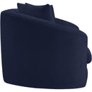 Meridian Penelope Navy Chenille Fabric Loveseat IMAGE 4