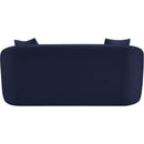 Meridian Penelope Navy Chenille Fabric Loveseat IMAGE 5